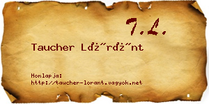 Taucher Lóránt névjegykártya