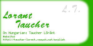 lorant taucher business card